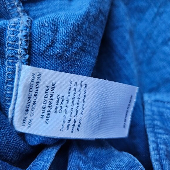 Faherty Womens Small Blue Slub 100% Cotton Long Sleeve Button Down Shirt Small - Picture 6 of 7